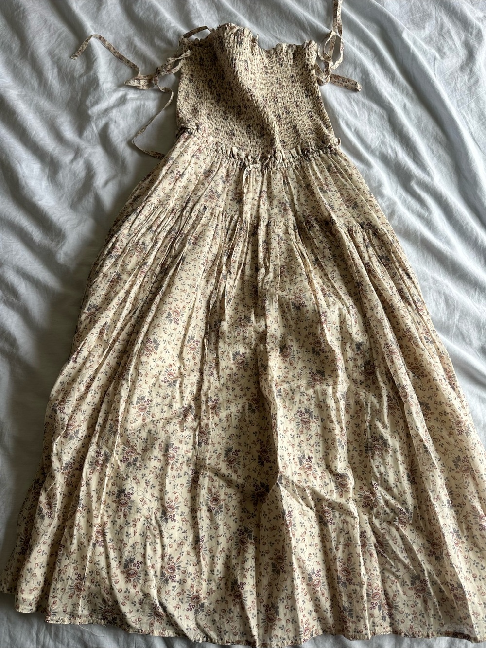 Polo by Ralph Lauren Cream Floral Maxi Dress